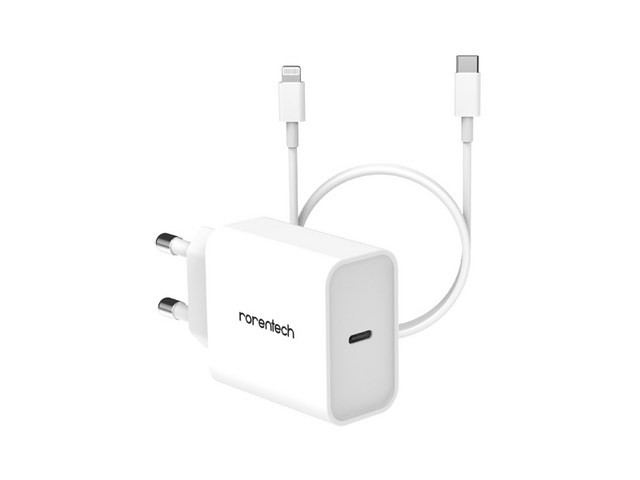[아이폰 충전기 정품] 인기 폭발 로랜텍 아이폰 20W 고속충전기 + C to 8핀 고속케이블 1m 세트